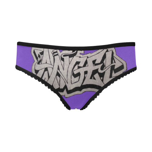 Graffiti Angel Panties (Purple) Women's All Over Print Girl Briefs (Model L14)