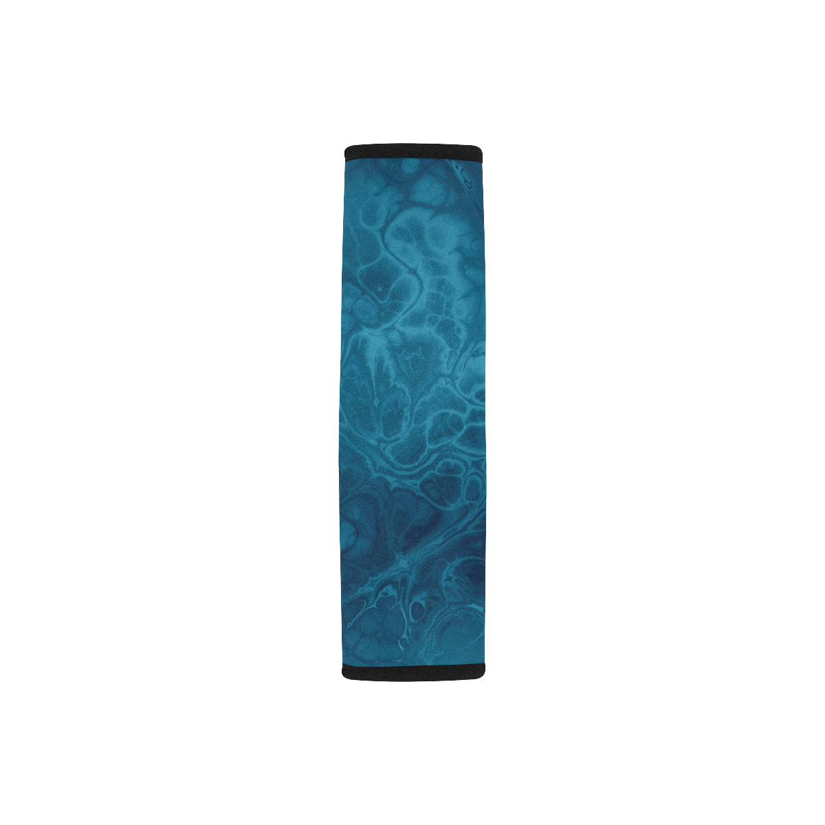 Fractal Batik ART - Hippie Blue Colors Car Seat Belt Cover 7''x8.5''