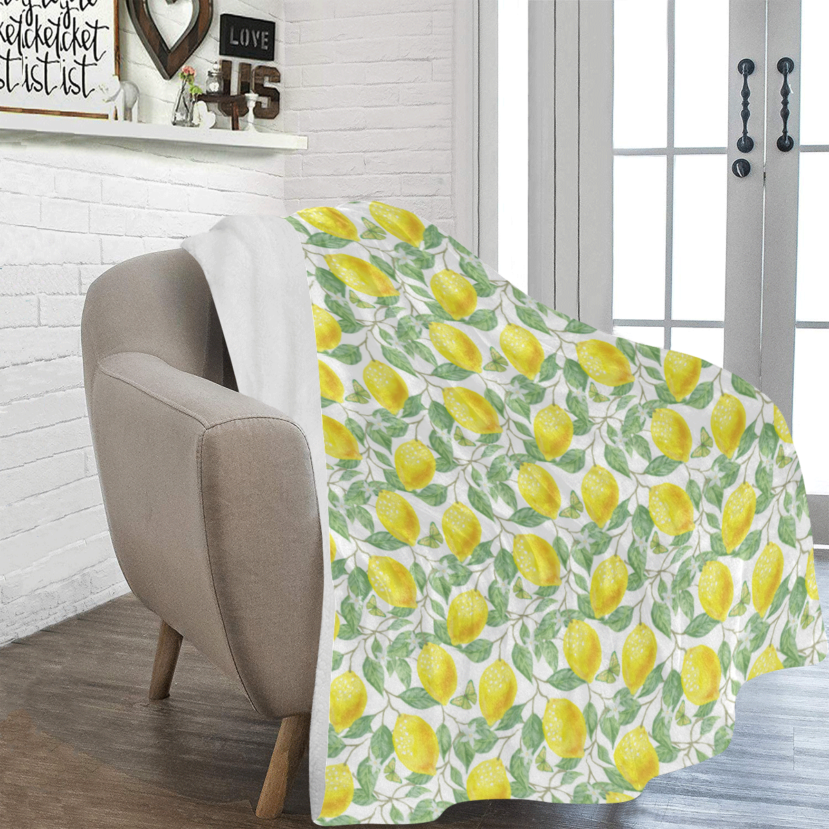 Lemons And Butterfly Ultra-Soft Micro Fleece Blanket 60"x80"