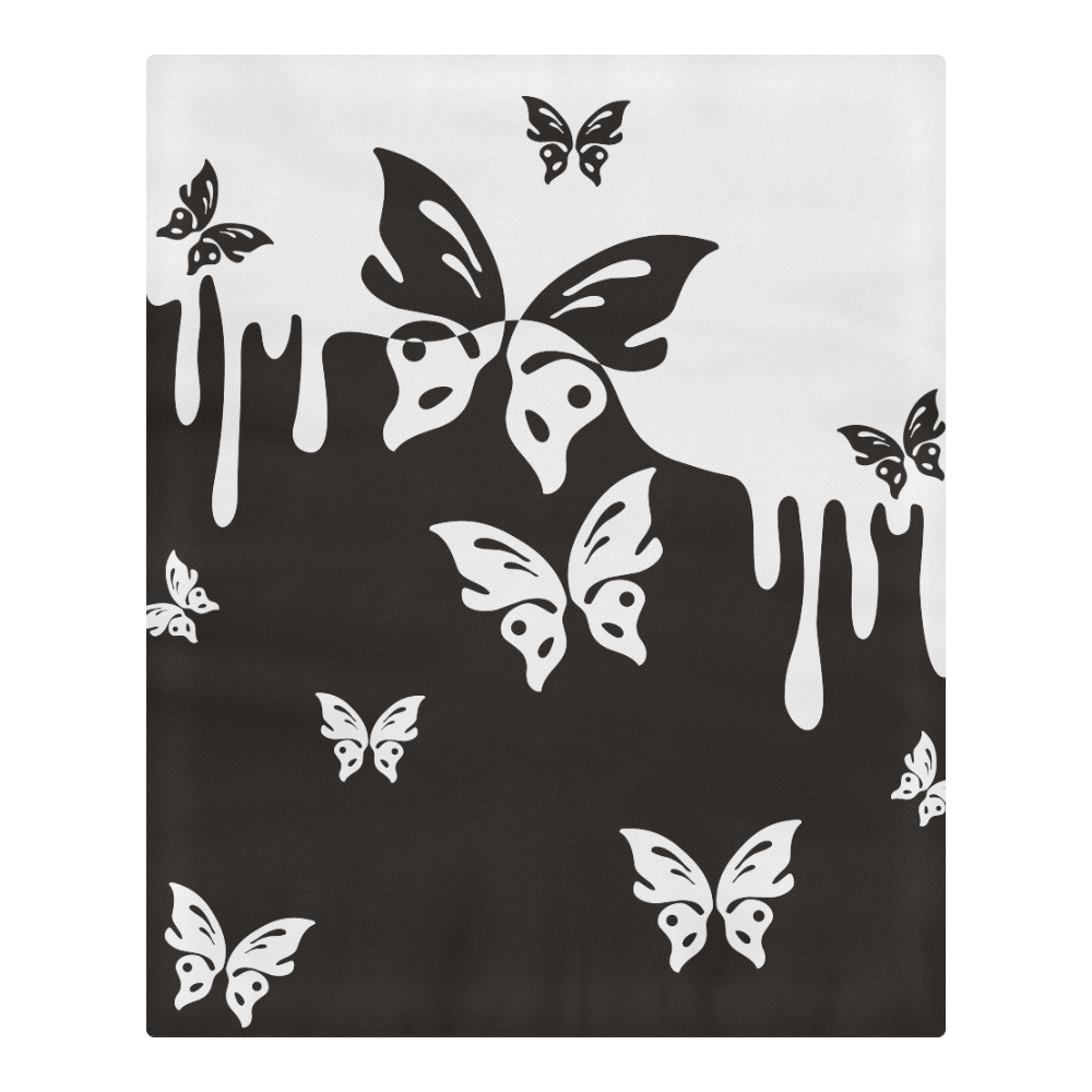 Animals Nature - Splashes Tattoos with Butterflies 3-Piece Bedding Set