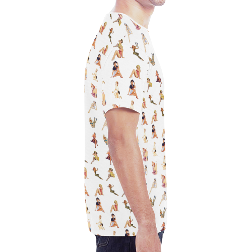 pinup dia pattern New All Over Print T-shirt for Men (Model T45)