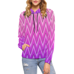 Extreme Chevrons All Over Print Hoodie for Women (USA Size) (Model H13)
