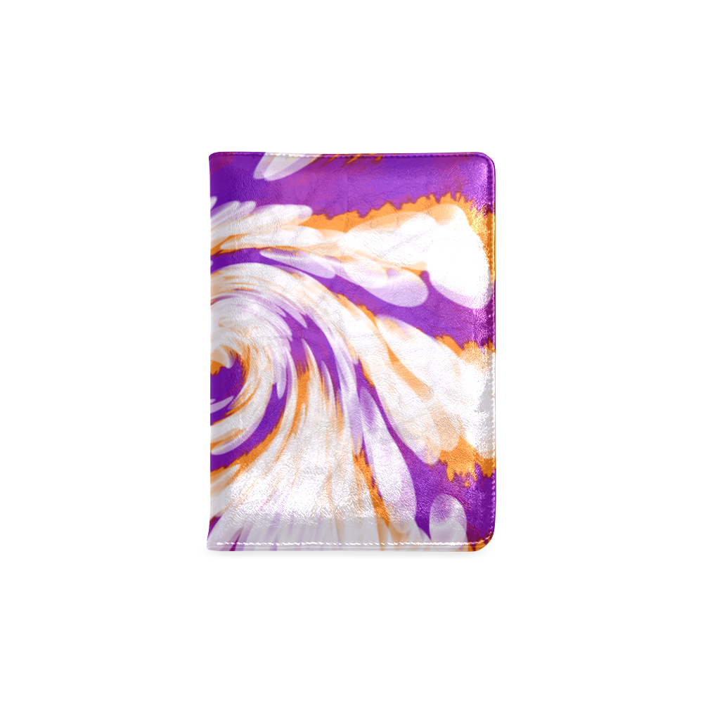 Purple Orange Tie Dye Swirl Abstract Custom NoteBook A5