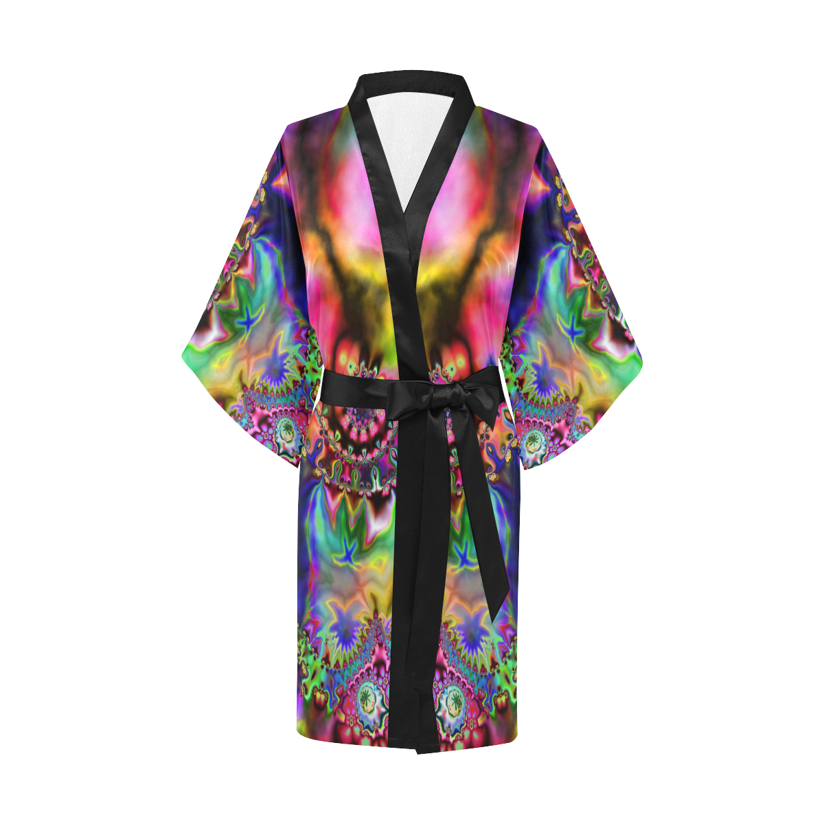 Simple Rainbow Plasma Kimono Robe