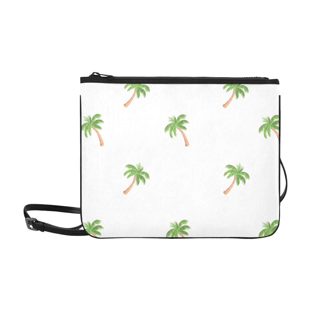 palm tree pattern Slim Clutch Bag (Model 1668)
