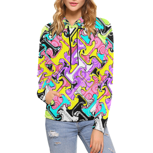 BUSYBODY All Over Print Hoodie for Women (USA Size) (Model H13)