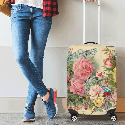Scott's Roses Luggage Cover/Small 18"-21"