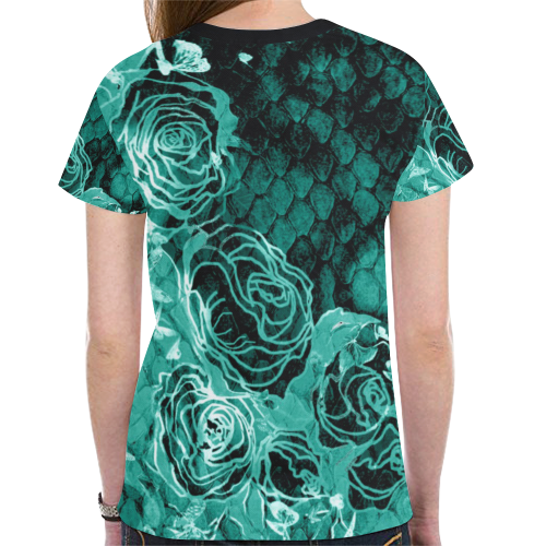 flowers 11 New All Over Print T-shirt for Women (Model T45)