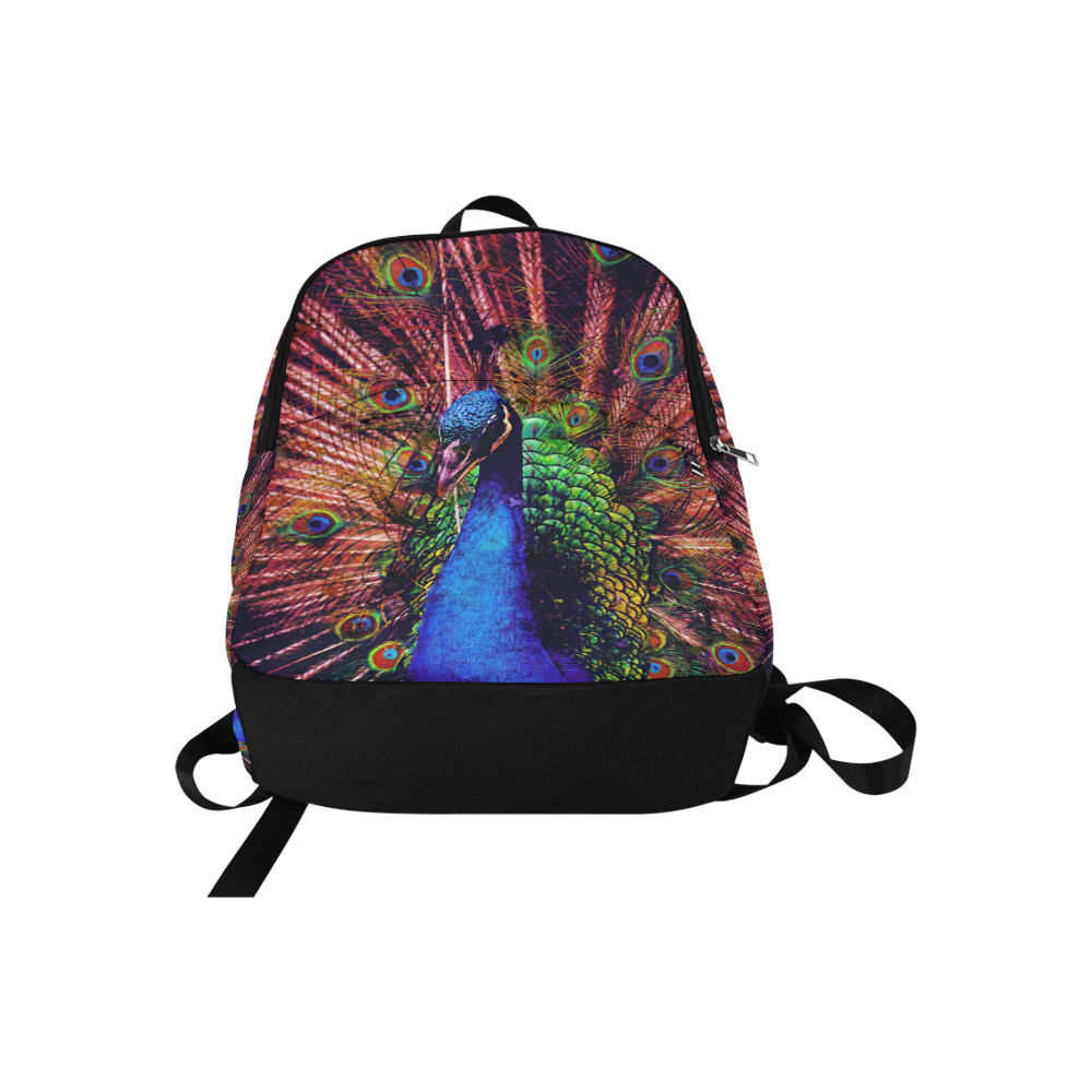 Impressionist Peacock Fabric Backpack for Adult (Model 1659)