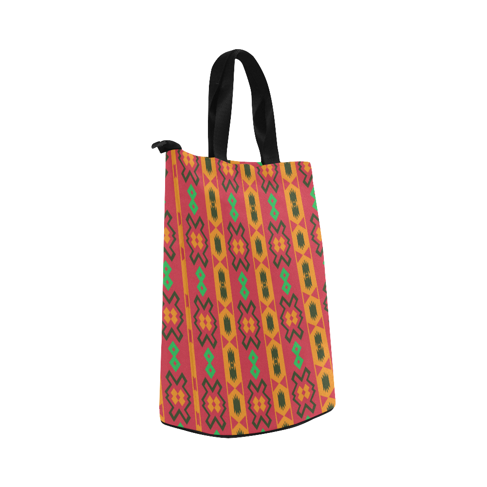 Tribal shapes in retro colors (2) Nylon Lunch Tote Bag (Model 1670)