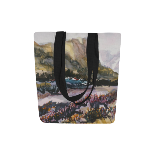 Canvas Tote Cliff/River Canvas Tote Bag (Model 1657)