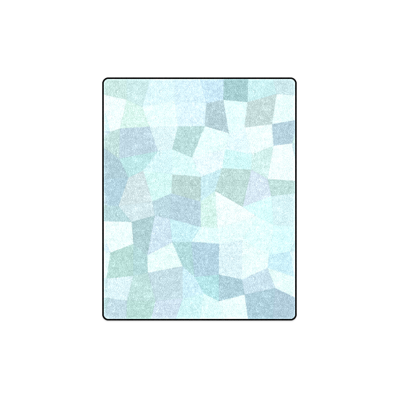 Pastel Blues Mosaic Blanket 40"x50"