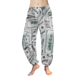 Cash Money / Hundred Dollar Bills Women's All Over Print Harem Pants (Model L18)