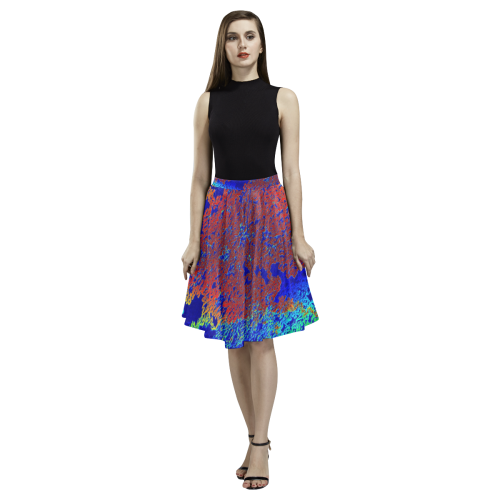 Blues Melete Pleated Midi Skirt (Model D15)