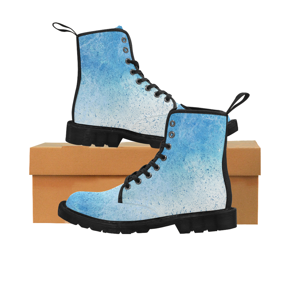 Bubbly Blue by Jera Nour Martin Boots for Women (Black) (Model 1203H)