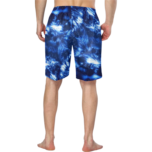 Blue Marblized Men's Swim Trunk/Large Size (Model L21)