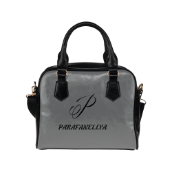 Parafanellya Grey & Black Women's Shoulder Bag 3 Shoulder Handbag (Model 1634)