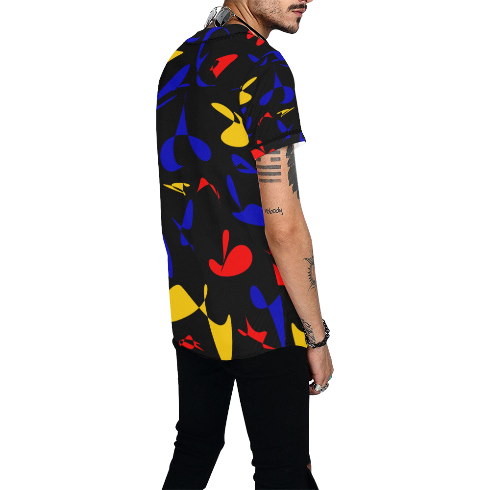 zappwaits abstract 01 All Over Print Baseball Jersey for Men (Model T50)