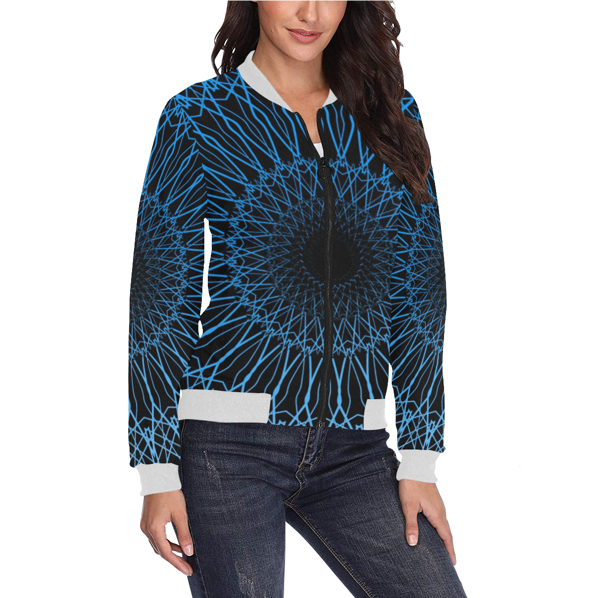 abstract-4658639 All Over Print Bomber Jacket for Women (Model H36)