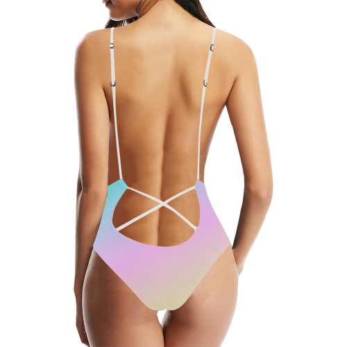 Multicolor Sexy Lacing Backless One-Piece Swimsuit (Model S10)