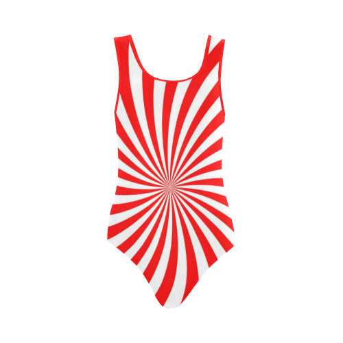 PEPPERMINT TUESDAY SWIRL Vest One Piece Swimsuit (Model S04)