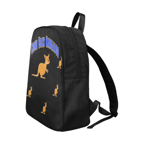 Black Come Back Kangaroo Fabric School Backpack (Model 1682) (Large)