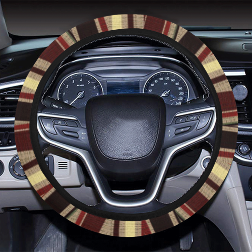 Dark textured stripes Steering Wheel Cover with Elastic Edge