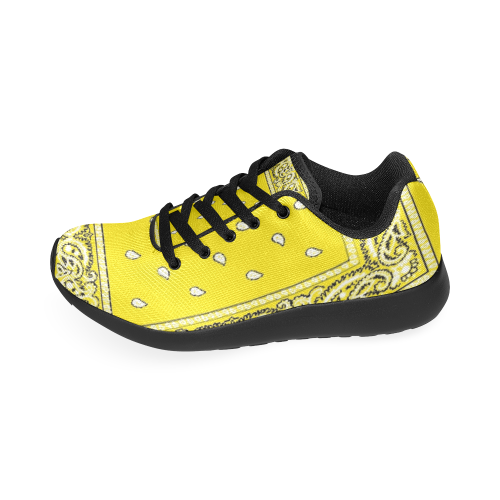 Yellow Bandana Women-Black Women’s Running Shoes (Model 020)