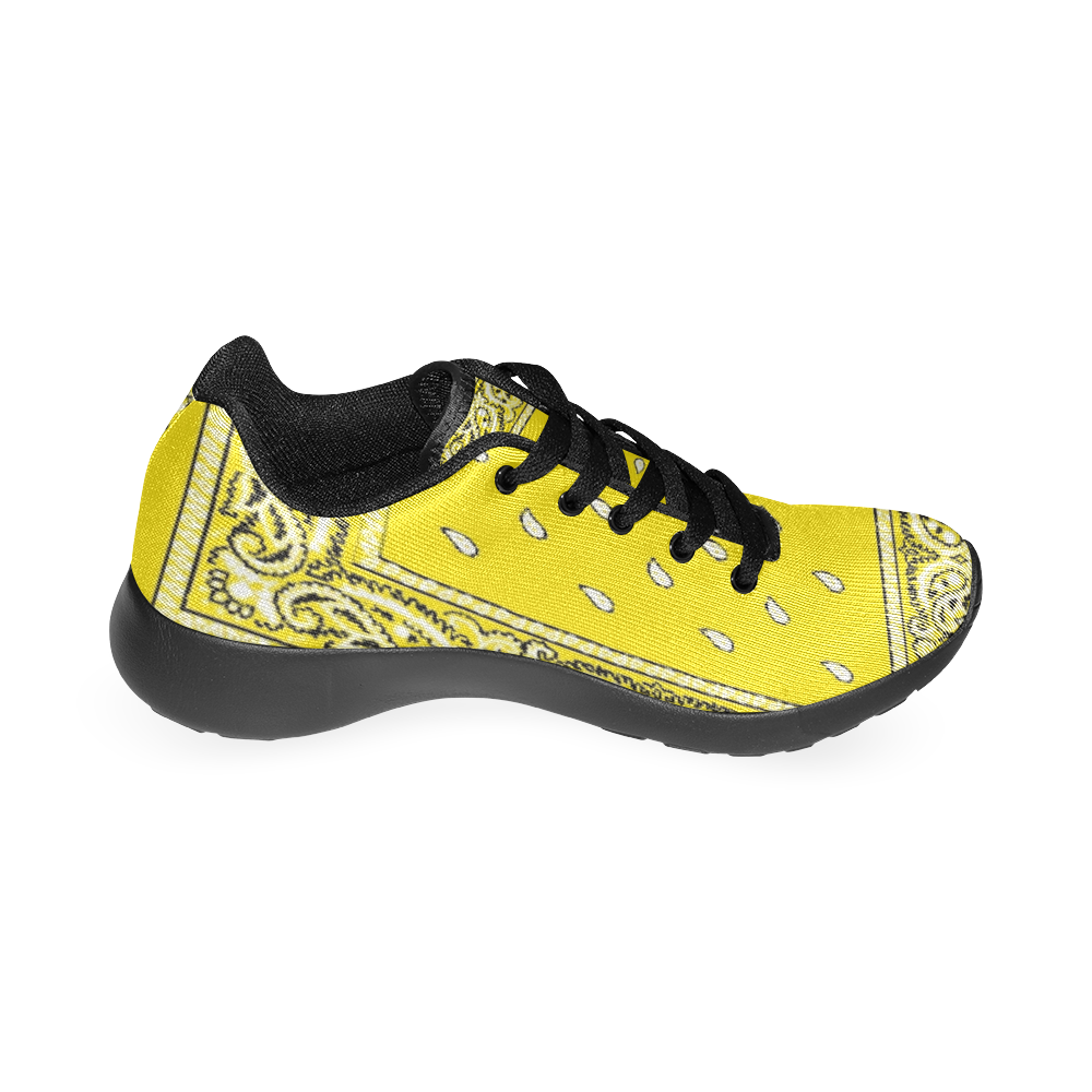 Yellow Bandana Women-Black Women’s Running Shoes (Model 020)