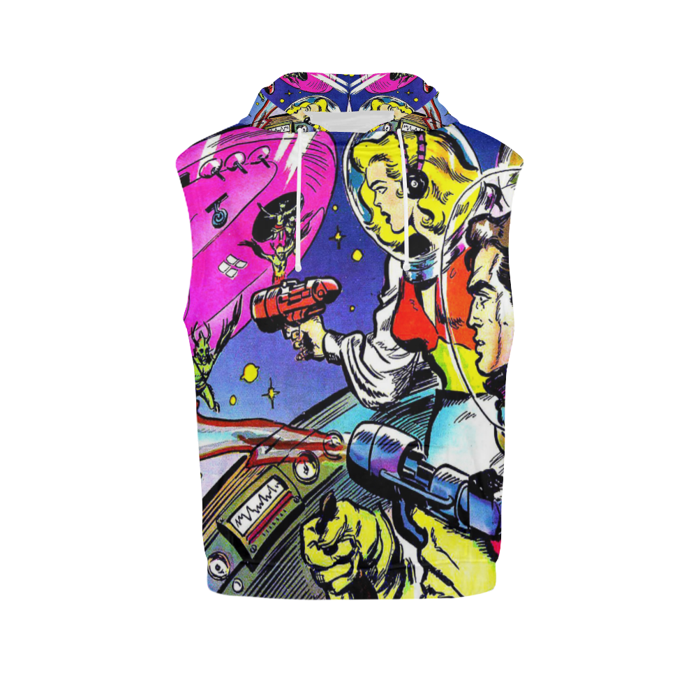 Battle in Space 2 All Over Print Sleeveless Hoodie for Men (Model H15)
