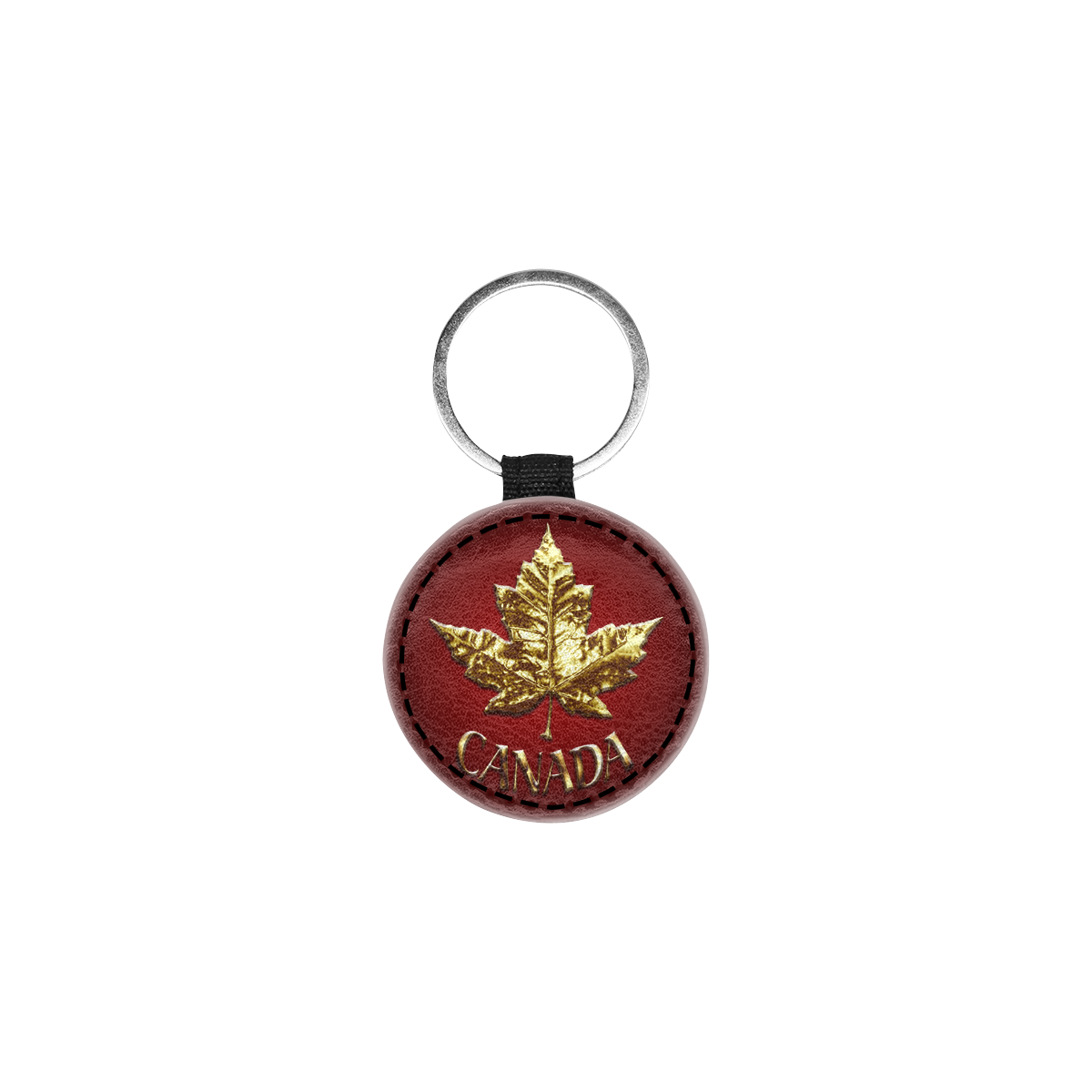 Canada Souvenir Gold Round Pet ID Tag