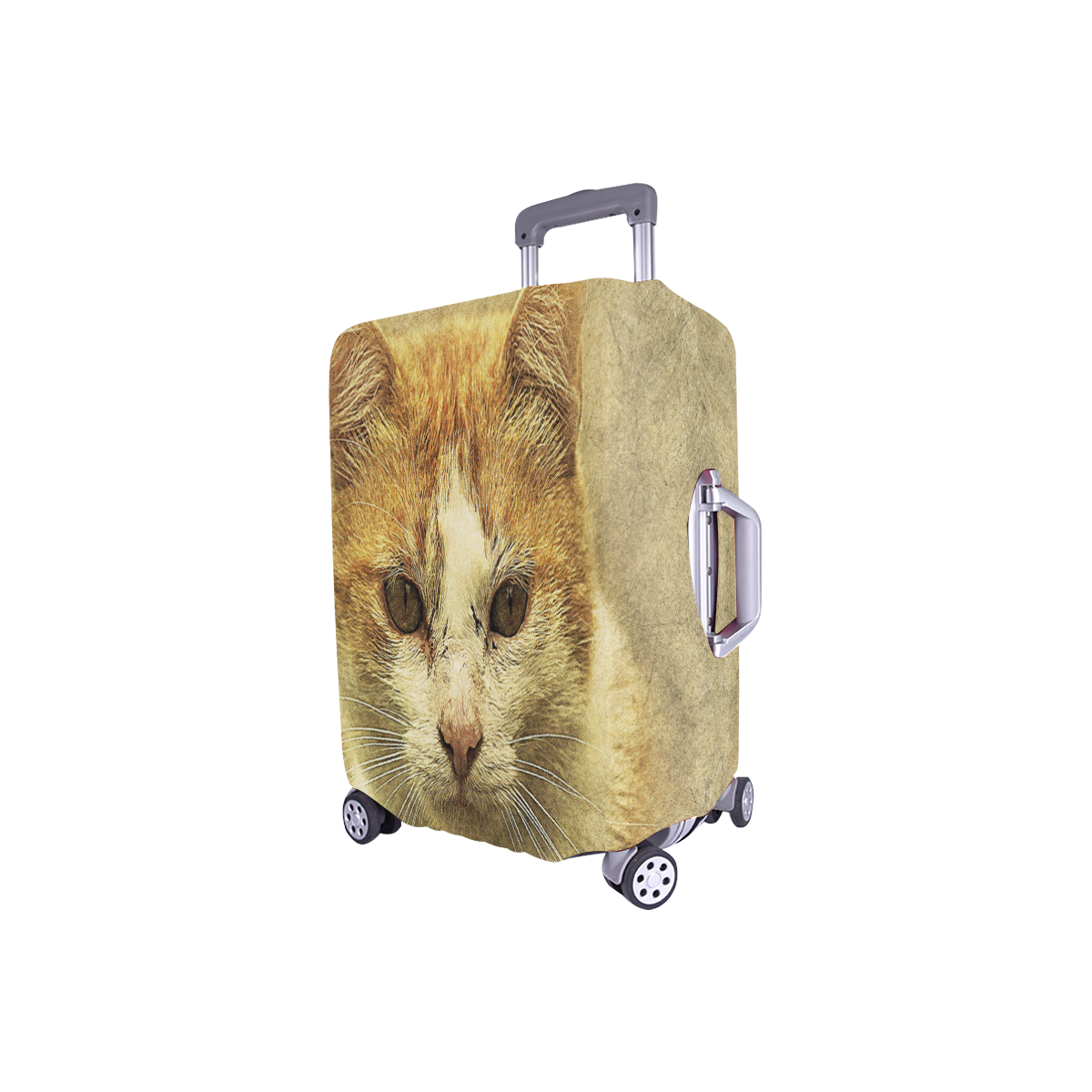 Orange Tabby 2 Luggage Cover/Small 18"-21"