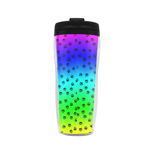 rainbow with black paws Reusable Coffee Cup (11.8oz)