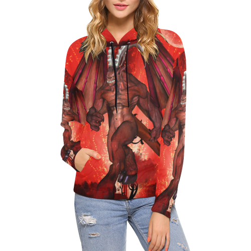 Awesome fantasy creature All Over Print Hoodie for Women (USA Size) (Model H13)