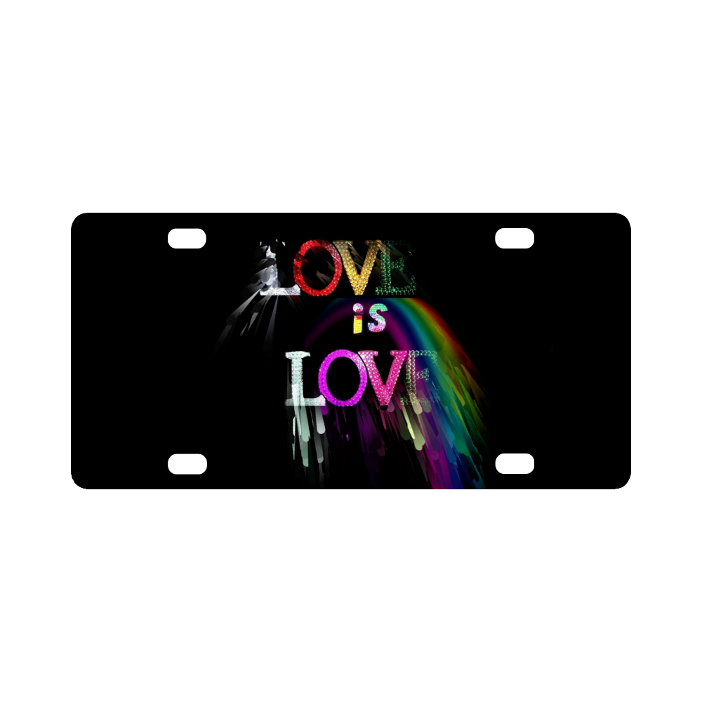 Love is Love by Nico Bielow Classic License Plate
