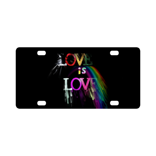 Love is Love by Nico Bielow Classic License Plate