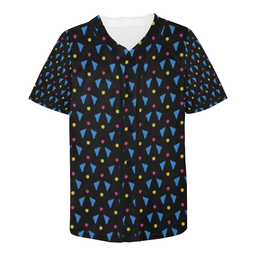 Funny Doodle Pattern 2A by JamColors All Over Print Baseball Jersey for Men (Model T50)