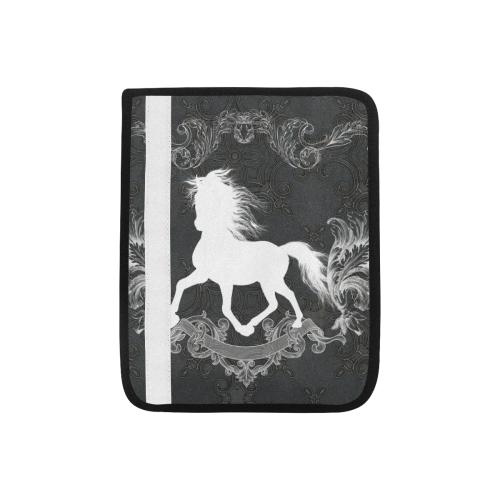 Horse, black and white Car Seat Belt Cover 7''x8.5''