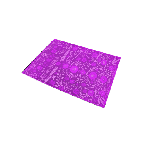 Ayumi Vintage Purple Floral Area Rug 5'x3'3''