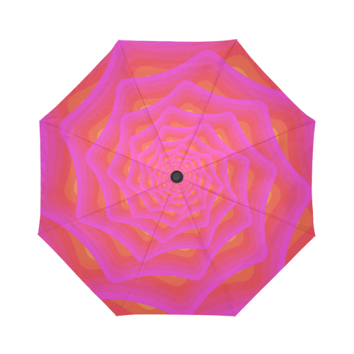 Pink spiral Auto-Foldable Umbrella (Model U04)