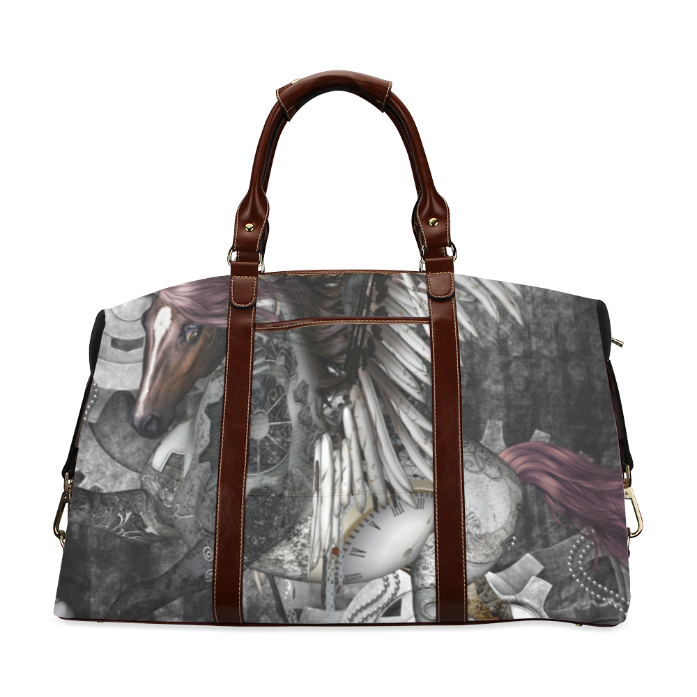 Aweswome steampunk horse with wings Classic Travel Bag (Model 1643) Remake