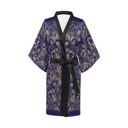 Ornamental Floral Kimono Robe