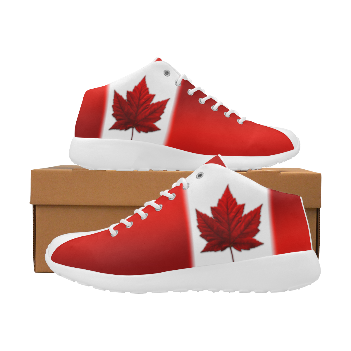 Canada Flag Basketball Shoes Men's Basketball Training Shoes (Model 47502)