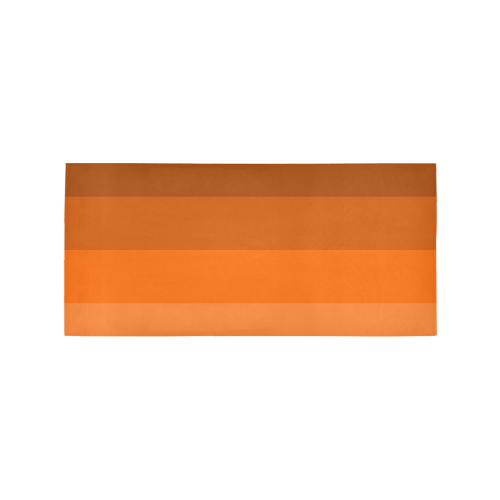 Orange stripes Area Rug 7'x3'3''