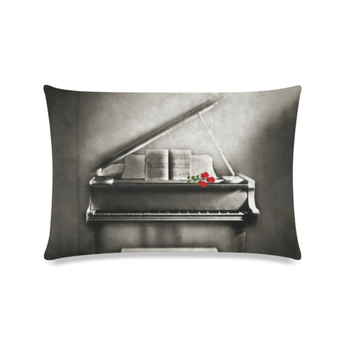 The Piano Custom Zippered Pillow Case 16"x24"(Twin Sides)