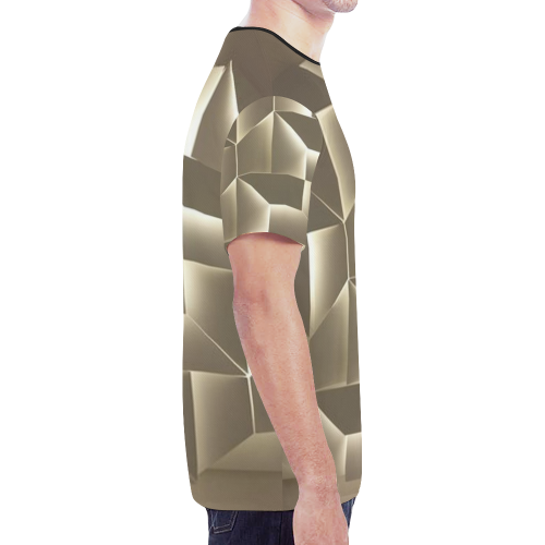 geometric gold New All Over Print T-shirt for Men (Model T45)
