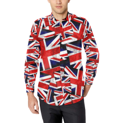 Union Jack British UK Flag Men's All Over Print Casual Dress Shirt (Model T61)