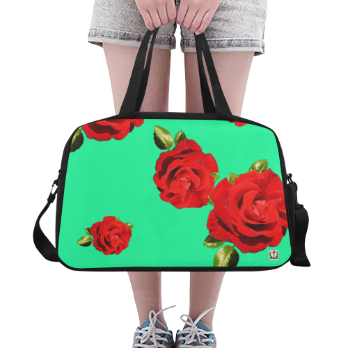 Fairlings Delight's Floral Luxury Collection- Red Rose Fitness Handbag 53086a14 Fitness Handbag (Model 1671)