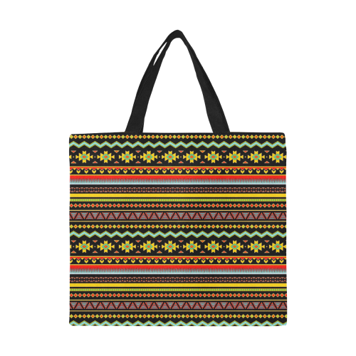 bright tribal All Over Print Canvas Tote Bag/Large (Model 1699)