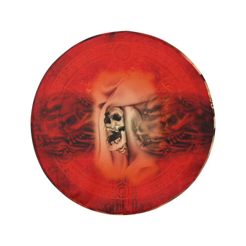Creepy skulls on red background 34 Inch Spare Tire Cover